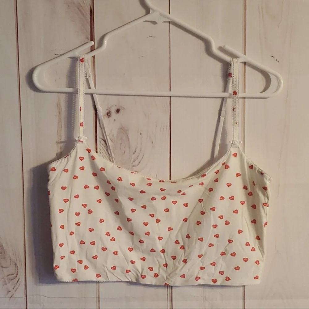 NWT SKIMS VALENTINE EDITION FITS EVERYBODY PICOT TRIM CROPPED CAMI | LARGE - Picture 9 of 15